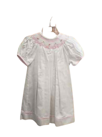 Smocked White Bishop Dress