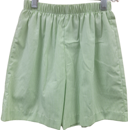 Boys Check Shorts Green