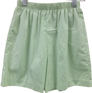 Boys Check Shorts Green
