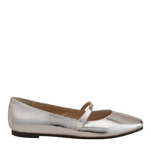 Alyssa Mary Jane Silver Metallic