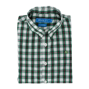 Roscoe Button Down Shirt- Evergreen Plaid