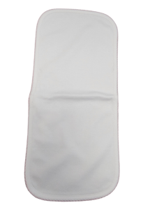 White Pima Burping Pad Pink Trim