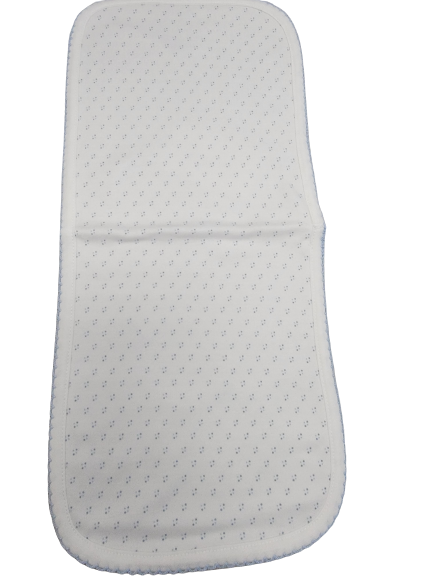 Blue Dots Pima Burping Pad Blue Trim