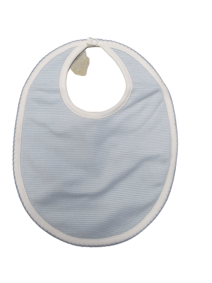 Blue Stripe Pima Bib Blue Trim