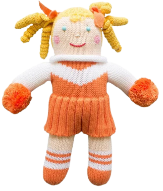 Knit Cheerleader Orange and White