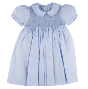 Scalloped Pearl Smocked Dress