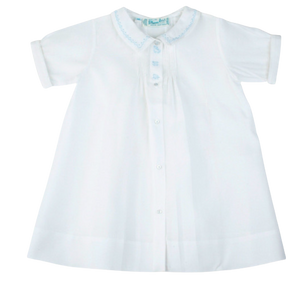 Boys Train Embroidery Folded Daygown