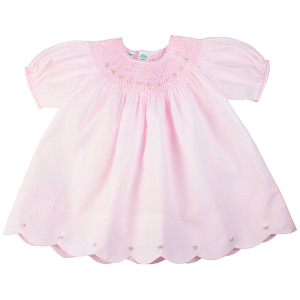 Scalloped Bishop Dress with Panty