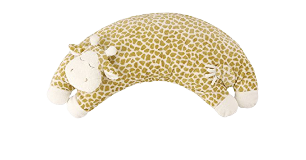 Curved Pillow, Gold Giraffe