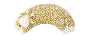 Curved Pillow, Gold Giraffe