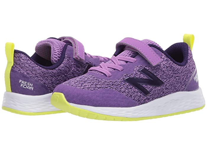 Girls Velcro Fresh Foam Arishi Running Shoe Neo Violet/Black Plum