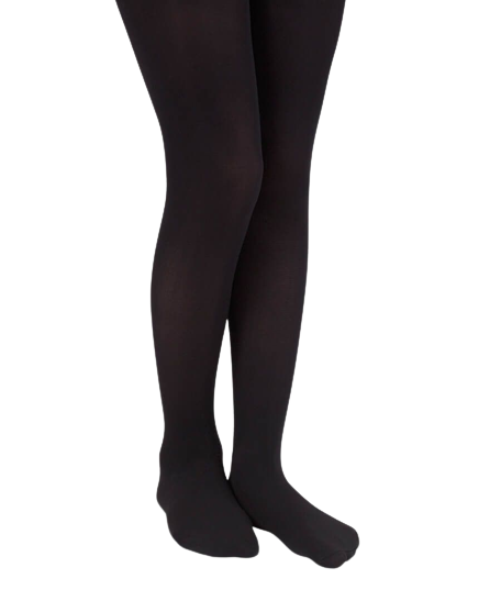 Jefferies Socks Smooth Toe Organic Cotton Tights - Black
