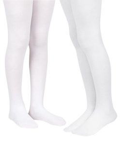 Jefferies Socks Classic Cotton Tights 2 Pair Pack - White