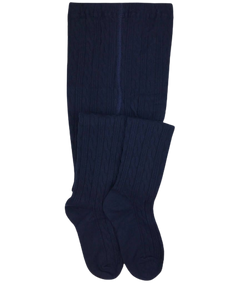Jefferies Socks Classic Cable Tights - Navy