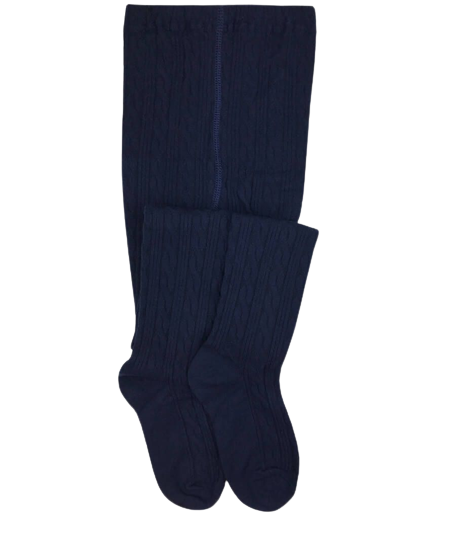 Jefferies Socks Classic Cable Tights - Navy