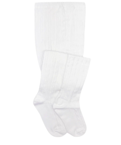 Jefferies Socks Classic Cable Tights - White