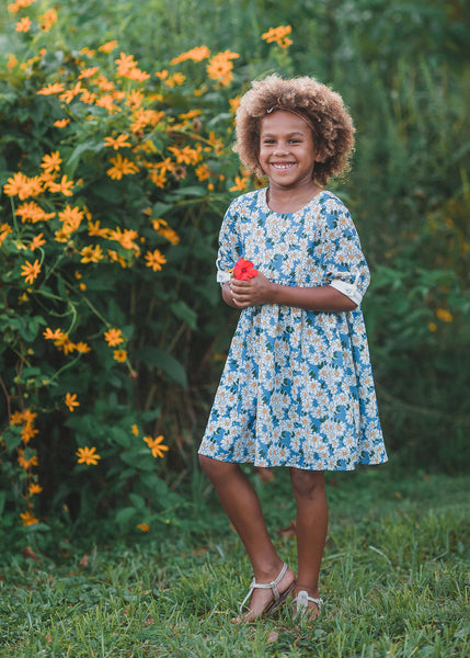 Daisy Dress Blue by Mabel + Honey