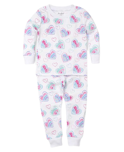 Tie Dye Hearts Pajama Set