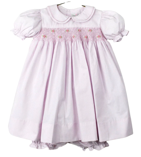 Dress with Cording & Smocking