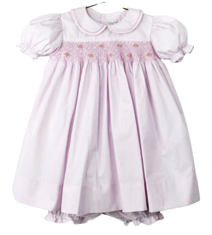 Dress with Cording & Smocking