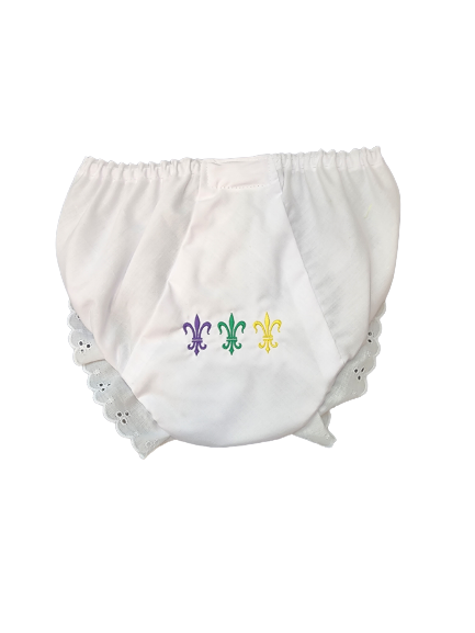 Monogrammed Mardi Gras Bloomers (7 designs to choose from)