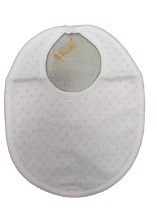 Pink Dot Pima Bib Pink Trim