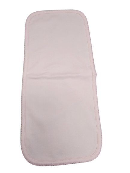 Pink Pima Burping Pad Pink Trim