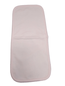 Pink Pima Burping Pad Pink Trim