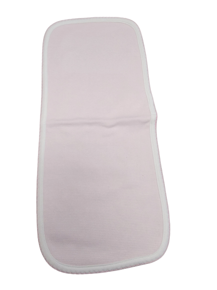 Pink Stripes Pima Burping Pad Pink Trim