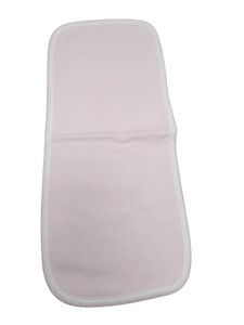 Pink Stripes Pima Burping Pad Pink Trim