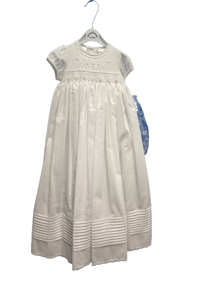 Baptism Dress and Bonnet, White