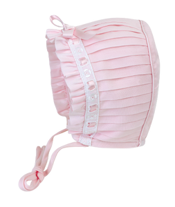 Pleated Bonnet, Pink