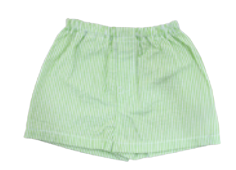 Mint Seersucker Shorts, Green