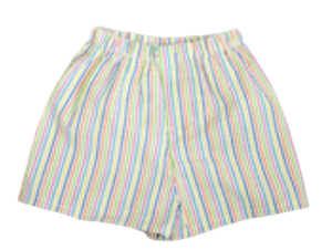 Mint Seersucker Shorts, Rainbow