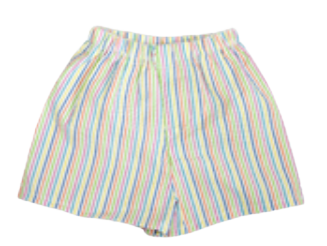 Mint Seersucker Shorts, Rainbow