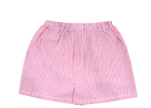 Mint Seersucker Shorts, Red