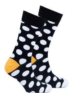 MEN'S BLACK SNOW DOT SOCKS