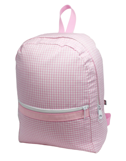 Mint Medium Backpack Pink Gingham