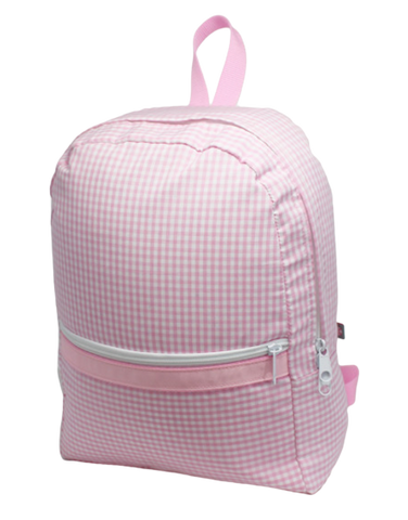 Mint Medium Backpack Pink Gingham