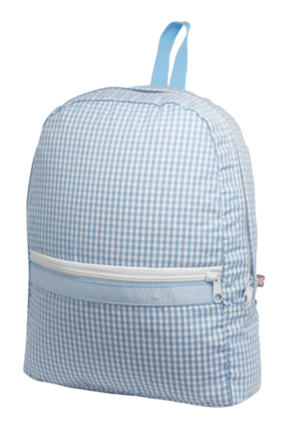 Mint Medium Backpack Baby Blue Gingham
