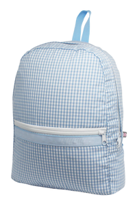 Mint Medium Backpack Baby Blue Gingham