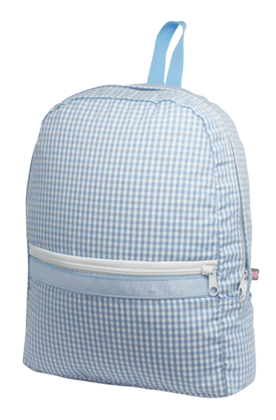 Mint Medium Backpack Baby Blue Gingham