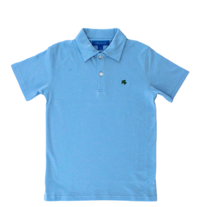 Boys Knit Polo - Bayberry