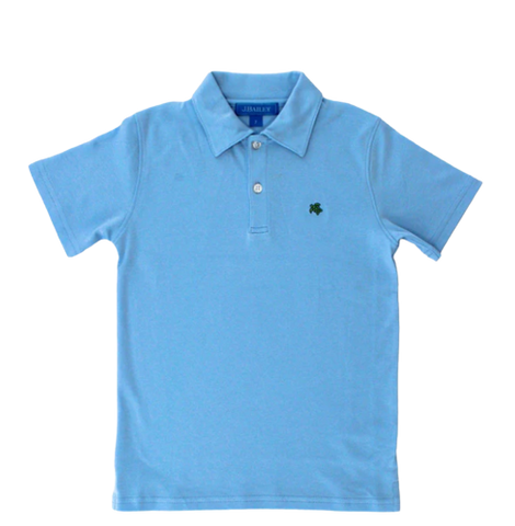Boys Knit Polo - Bayberry
