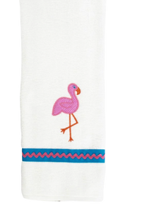 Beach Towel -Fancy Flamingo