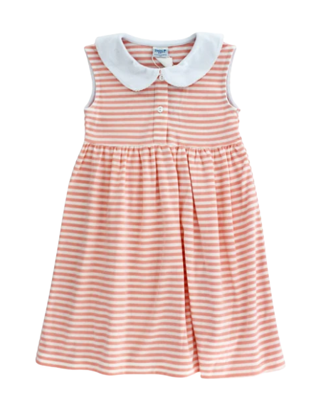 Summer Dress, Tangerine/White