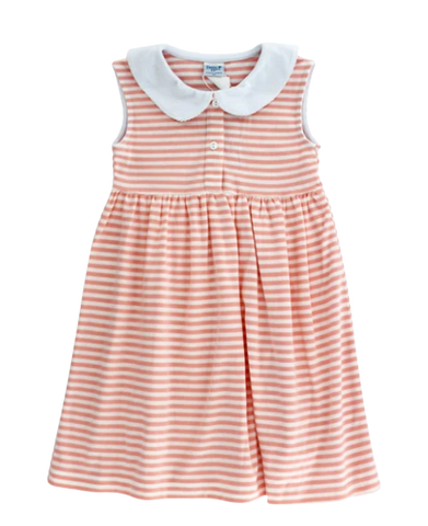 Summer Dress, Tangerine/White