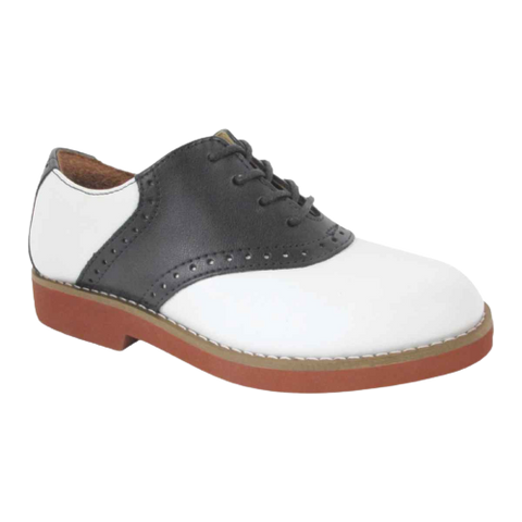 Upper Class White/Black Saddle Oxford (Youth/Adult) 7300BK