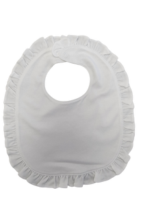 White Ruffle Pima Bib