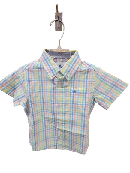 Boys Short Sleeve Shirt Yellow/Pink